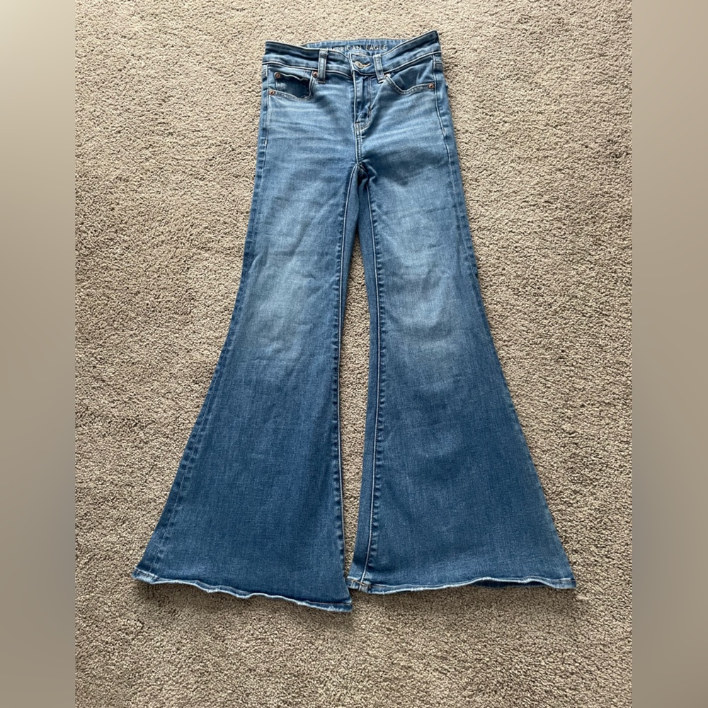 America Eagle Size 00 Short Flare Jeans